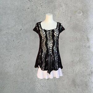 Black crochet top